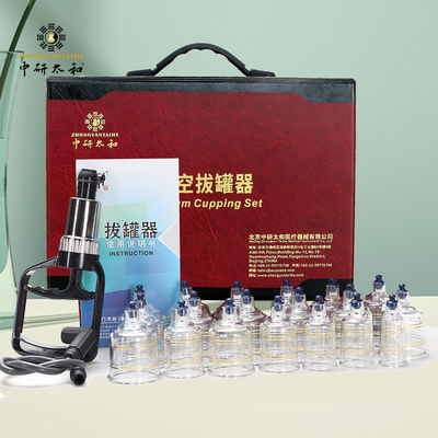 19 부항기 플라스틱 흡수는 화재 마사지 커핑 없이 중국 전통적 장비 히자마를 잔 모양으로 만듭니다