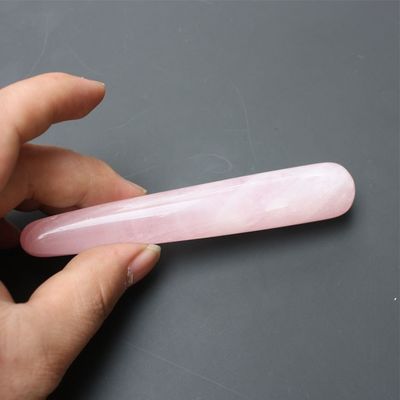 품질  Acupuncture Pink Crystal Massage Stick Quartz Beauty Body Relaxation 공장