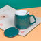 스푼과 7x9cm 재사용할 수 있는 세라믹 커피컵 중국 한의학 스타일을 마테