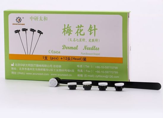 PVC 손잡이 플룸 블로섬 바늘 12 바늘 박스 침술 바늘 침술 및 웰빙 전문가에 적합