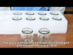 중국식 항 노화 투명한 유리 진공 컵 세트 얼굴과 몸